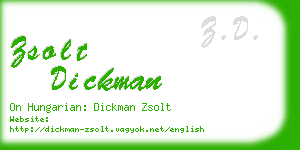 zsolt dickman business card